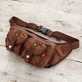 GEARONIC TM Men's Military Canvas Waist Leg Fanny Vintage Travel Waist Hip Pack Messenger Hiking