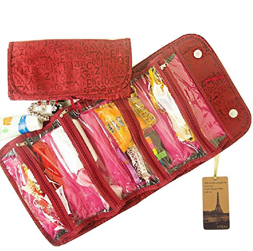 Hanging Roll-Up Makeup Bag / Toiletry Kit / Travel Organizer for