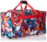 World Traveler Women'S Value Series 22-Inch Carry Pink Butterfly Duffel Bag, Pink Trim Butterfly,