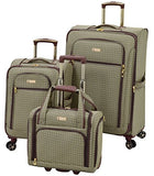 London Fog Softside 3 Piece Set, Tan Square Jacquard