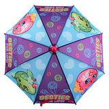 Shopkins Girls' Little Assorted Character Rainwear Umbrella, blue/purple, Age 3-7