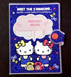 Glitter Cover Hello Kitty Passport Holder Organizer W/ Ziplock Pocket & Card Slots