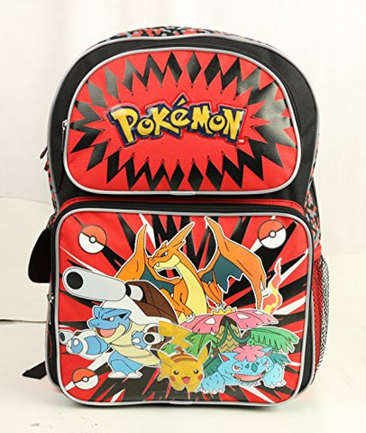 Pokemon Pikachu 16" Large Backpack For Boys Girls Kids School Bag