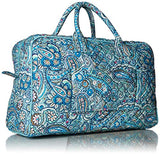 Vera Bradley womens Iconic Compact Weekender Travel Bag, Signature Cotton, Daisy Dot Paisley, One Size