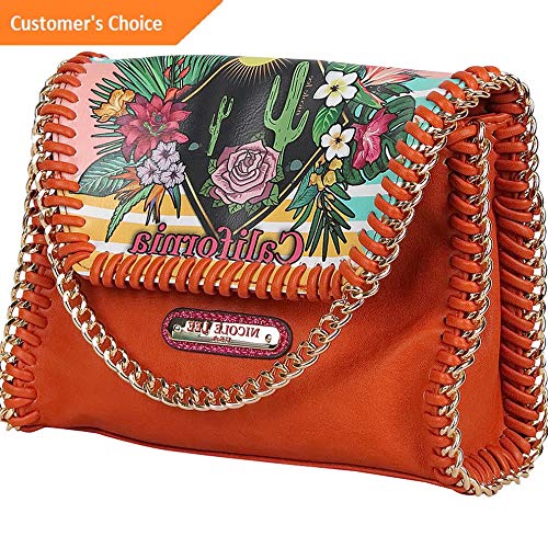 Sandover Nicole Lee Printed Chain Crossbody 2 Colors Cross-Body Bag NEW | Model LGGG - 9558 |