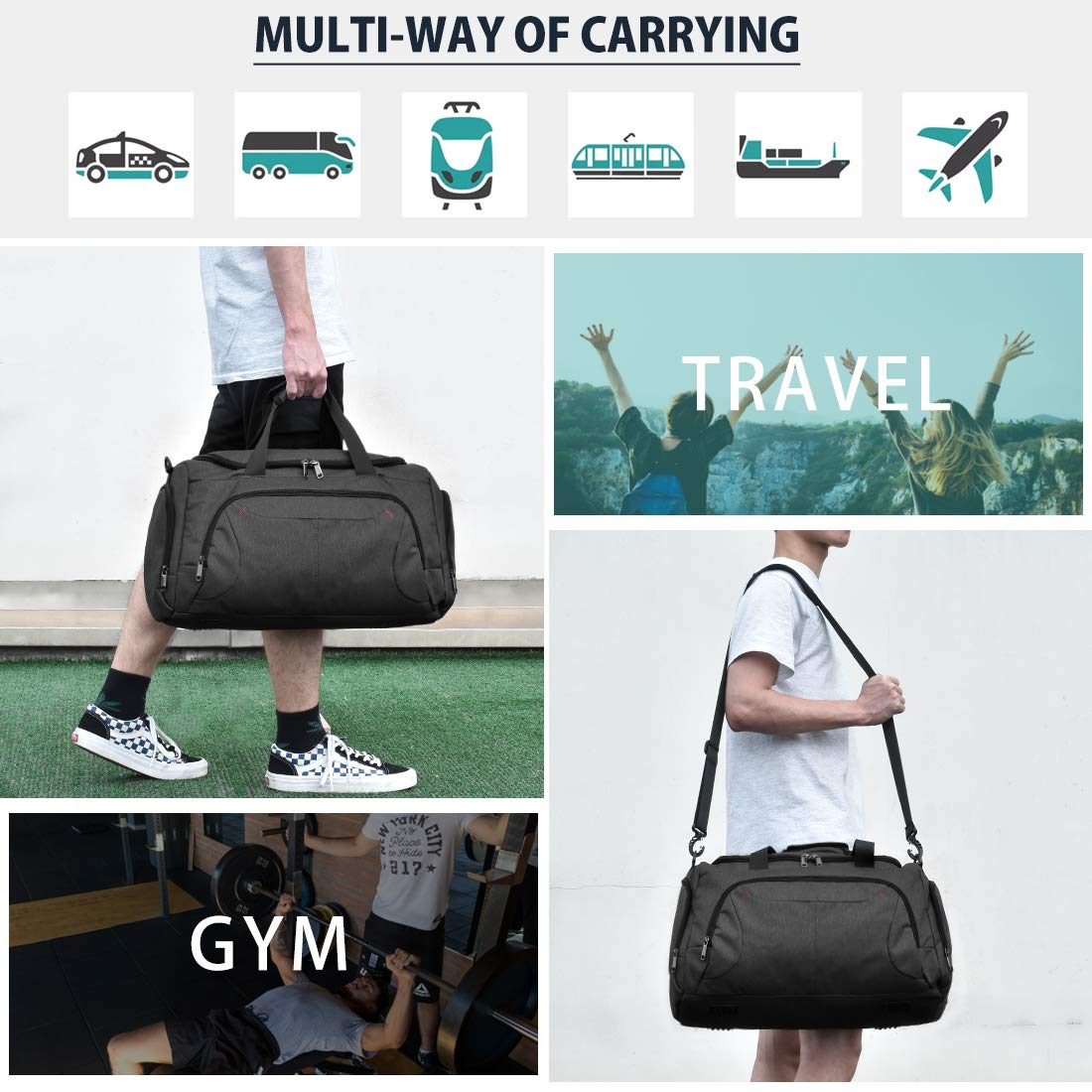 Shop Gym Duffle Bag Waterproof Large Sports B – Luggage Factory