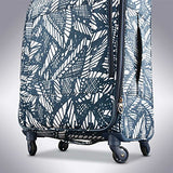 American Tourister Checked-Medium, Floral Indigo Sand