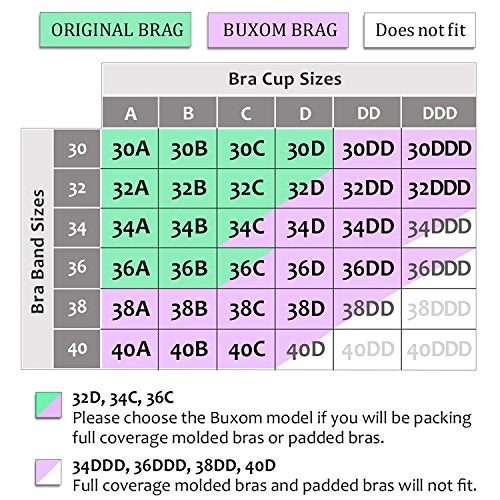 Travel Bra Organizer Lingerie Bag - For Bra Sizes 30A - 36C - Womens ...