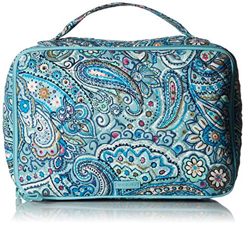 Vera Bradley womens Iconic Large Blush & Brush Case, Signature Cotton, Daisy Dot Paisley, One Size