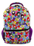 Disney Princess Emoji Girl's 16 Inch School Backpack Bag (One Size, Purple)