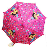 Dora the Explorer Hot Pink Butterfly Themed Kids Molded Handle Umbrella