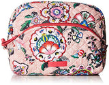 Vera Bradley Iconic Large Cosmetic, Signature Cotton, stitched Flowers