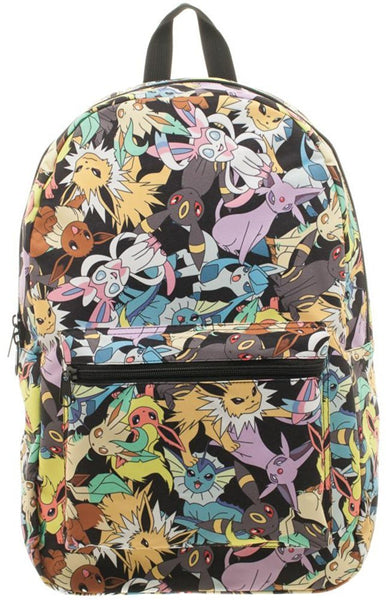 Pokemon Backpack Sublimated Character Laptop School Travel Backpack  Multicoloured