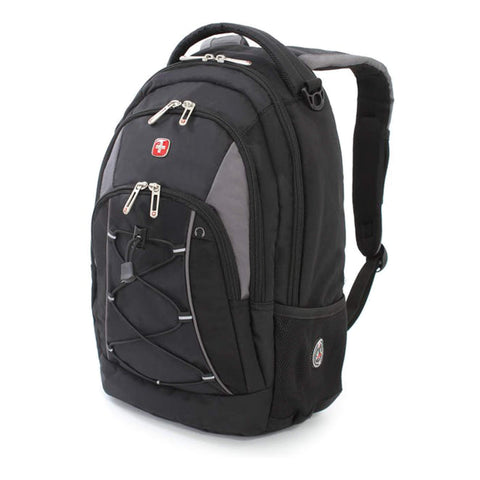 Swiss Gear Bungee Backpack, Black/Grey, One Size