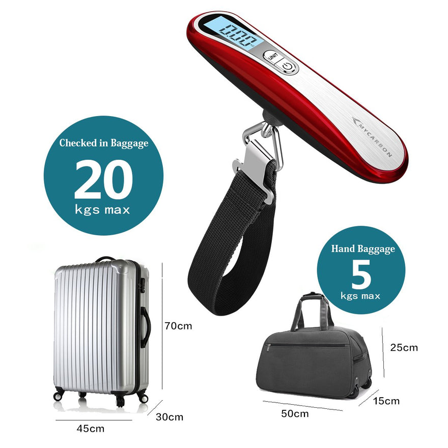 5 Core Luggage Scale Handheld Portable Electronic Digital Hanging Bag  Weight Scales Travel 110 LBS 50