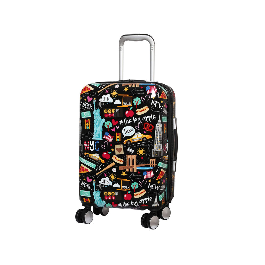 it luggage Sheen Hardside Expandable 3 Piece Set, Black New York Fun ...