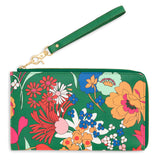 Ban.do Women's Getaway Travel Wallet Wristlet, Passport & Card/ID Holder with Removable Wrist Strap, Superbloom