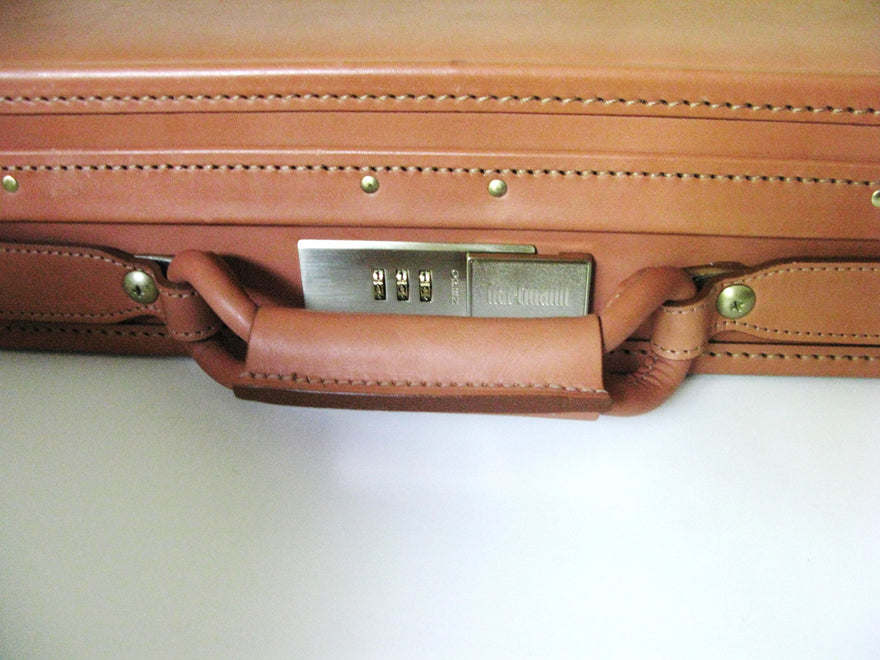 Hartmann Rehabbed Belting Leather Flapover Briefcase Attache