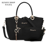 Sunny Shop 2 Bags/Set American Fashion Women Shoulder Bags With Purse Fashion Handbag High