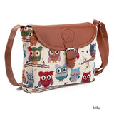 Miyahouse Summer Women Messenger Bags Flap Bag Lady Canvas Cartoon Owl Printed Crossbody Shoulder