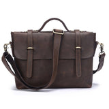 New Retro Crazy Horse Genuine Leather Men'S Classic Handbag Messenger Shoulder Bag Travel