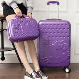 Wholesale Pink Green Purple Red Cartoon Child Travel Bag Luggage 14 24  Universal Wheels Trolley