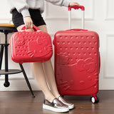 Wholesale Pink Green Purple Red Cartoon Child Travel Bag Luggage 14 24  Universal Wheels Trolley