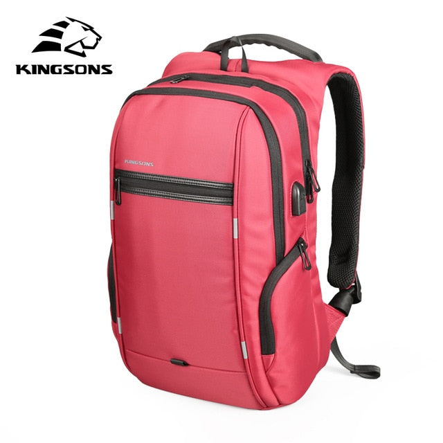 Kingsons 1517 Laptop Backpack External USB Charge Computer