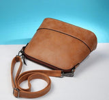 New Fashion Women'S Messenger Bag Scrub Shell Bag Nubuck Leather Small Crossbody Bags Over The