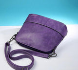 New Fashion Women'S Messenger Bag Scrub Shell Bag Nubuck Leather Small Crossbody Bags Over The