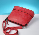 New Fashion Women'S Messenger Bag Scrub Shell Bag Nubuck Leather Small Crossbody Bags Over The