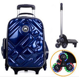 2/6 Wheels Girls Waterproof School Bag Fashion Boy Backpack Trolley Bag Children School Bags Kids