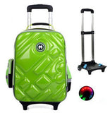 2/6 Wheels Girls Waterproof School Bag Fashion Boy Backpack Trolley Bag Children School Bags Kids