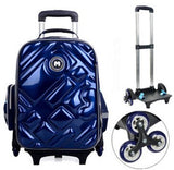 2/6 Wheels Girls Waterproof School Bag Fashion Boy Backpack Trolley Bag Children School Bags Kids