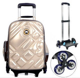 2/6 Wheels Girls Waterproof School Bag Fashion Boy Backpack Trolley Bag Children School Bags Kids