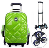 2/6 Wheels Girls Waterproof School Bag Fashion Boy Backpack Trolley Bag Children School Bags Kids