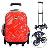 2/6 Wheels Girls Waterproof School Bag Fashion Boy Backpack Trolley Bag Children School Bags Kids