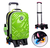 2/6 Wheels Girls Waterproof School Bag Fashion Boy Backpack Trolley Bag Children School Bags Kids