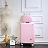 2Pcs/Set,20/24 Inch Students Trolley Case 13Inch Cosmetic Bag Travel Luggage Girl Rolling