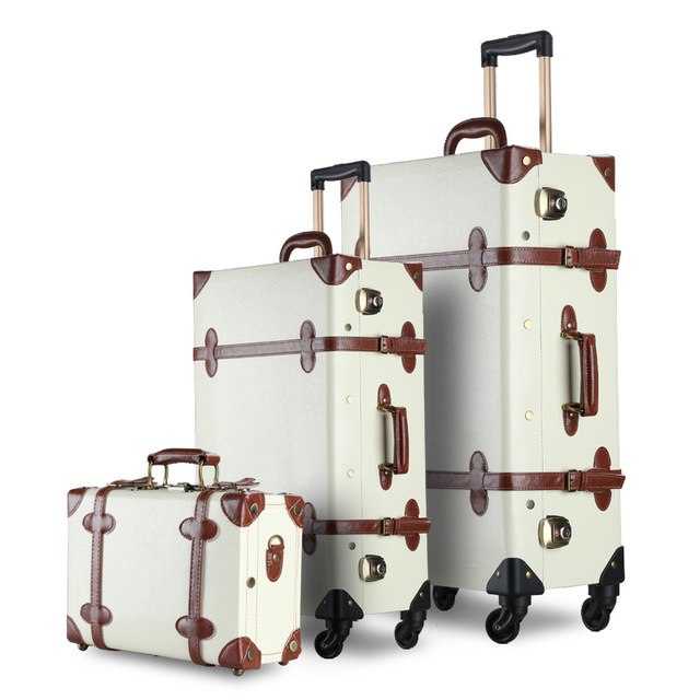 Shop Unitravel Vintage Suitcase Retro Pu Trun – Luggage Factory