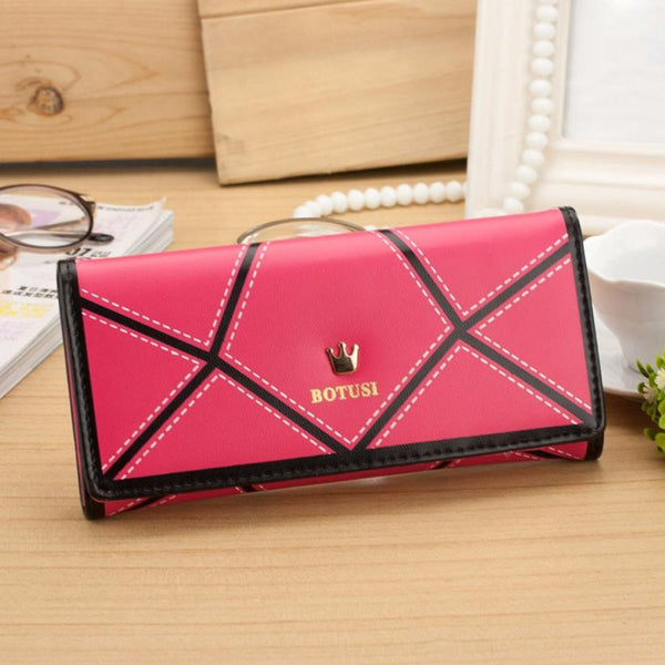 Botusi Women's Long PU Leather Wallet