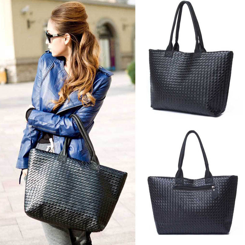 Fashion Simple New Design Women Black Bags Shoulder Bag For Women Pu Leather Handbags Lady Hand Bag