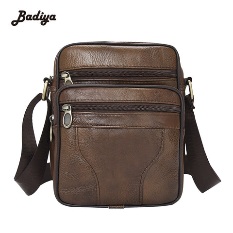 Brand Designer Brown Shoulder Handbags New News Genuine Cowhide Leather Men'S Bag Vintage Male