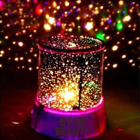 Led Night Light Projector Lamp Colorful Star Light Bedside Lights (Random Color)