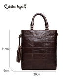 Cobbler Legend Brand Tassel Tote Bag Genuine Leather Handbag Women Shoulder Bag Female Real Leather