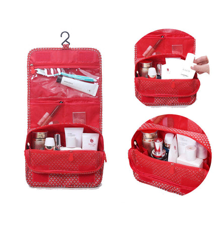 Multifunction Travel Toiletry Bag Hanging Foldable Cosmetic Wash Bag Organizer With Hook