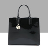 Bright Solid Patent Leather Women Fashion Bags Ladies Simple Luxury Handbags Casual Shoulder