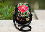 Chinese Vintage Embroidery Bag National Ethnic Embroidered Canvas Cover Shoulder Messenger Bags