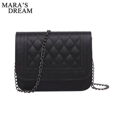 Mara'S Dream 2018 Pu Leather Women Messenger Bag Plaid Ladies Crossbody Bag Chain Trendy Candy