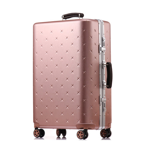 Letrend Business Aluminium Frame Rolling Luggage Spinner Suitcases Wheels Password Trolley 20